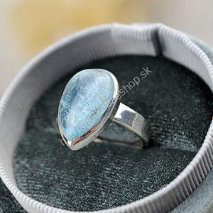 Strieborný prsteň AKVAMARÍN #3 – Energetický štít Aury, Upokojenie, Komunikácia, Uvoľnenie starých vzorcov