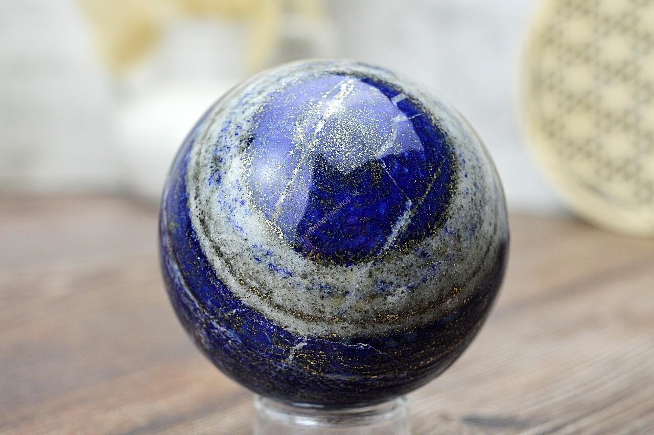 Guľa LAPIS LAZULI #1 Múdrosť, Intuícia, Psychická Rovnováha, Sebavedomie, Vizualizácia – Obrázok 3