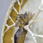 Šamanský BUBON DUCH DRAKA - 40 cm- Kozia Koža, Akáciové Drevo - Laditeľný