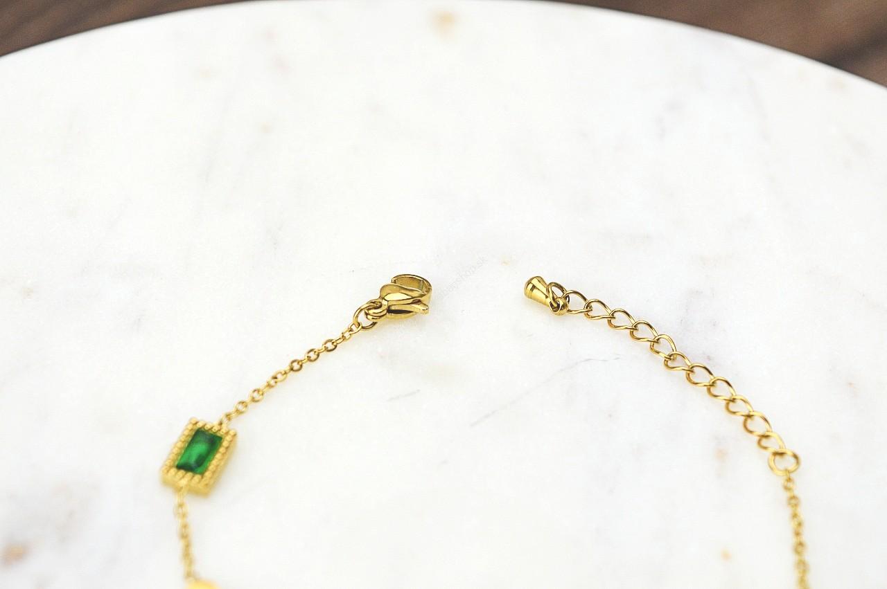 Náramok EMERALD HEART z chirurgickej ocele – Obrázok 4