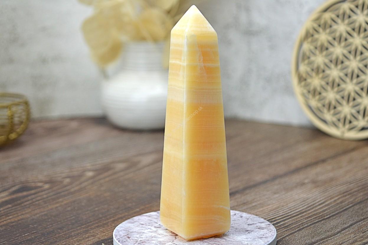 Obelisk KALCIT ORANŽOVÝ #2 - Radosť, Sexualita, Kreativita, Energia, Vzťahy