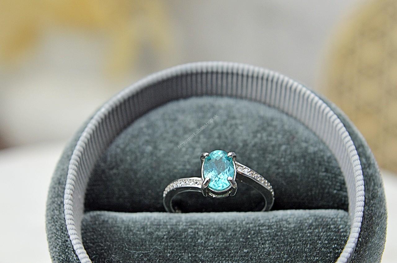 Strieborný prsteň APATIT briliant so zirkónmi #1 – Komunikácia, Vitalita, Výváženie Jin a Jang, Kundalíny, Očista od Negativity