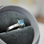 Strieborný prsteň TOPAZ MODRÝ Briliant  #2- Nová cesta, Inšpirácia, Zmena, Spriechodnenie Meridiánov