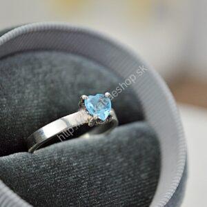 Strieborný prsteň TOPAZ MODRÝ Briliant #2- Nová cesta, Inšpirácia, Zmena, Spriechodnenie Meridiánov