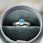 Strieborný prsteň TOPAZ MODRÝ Briliant #4- Nová cesta, Inšpirácia, Zmena, Spriechodnenie Meridiánov