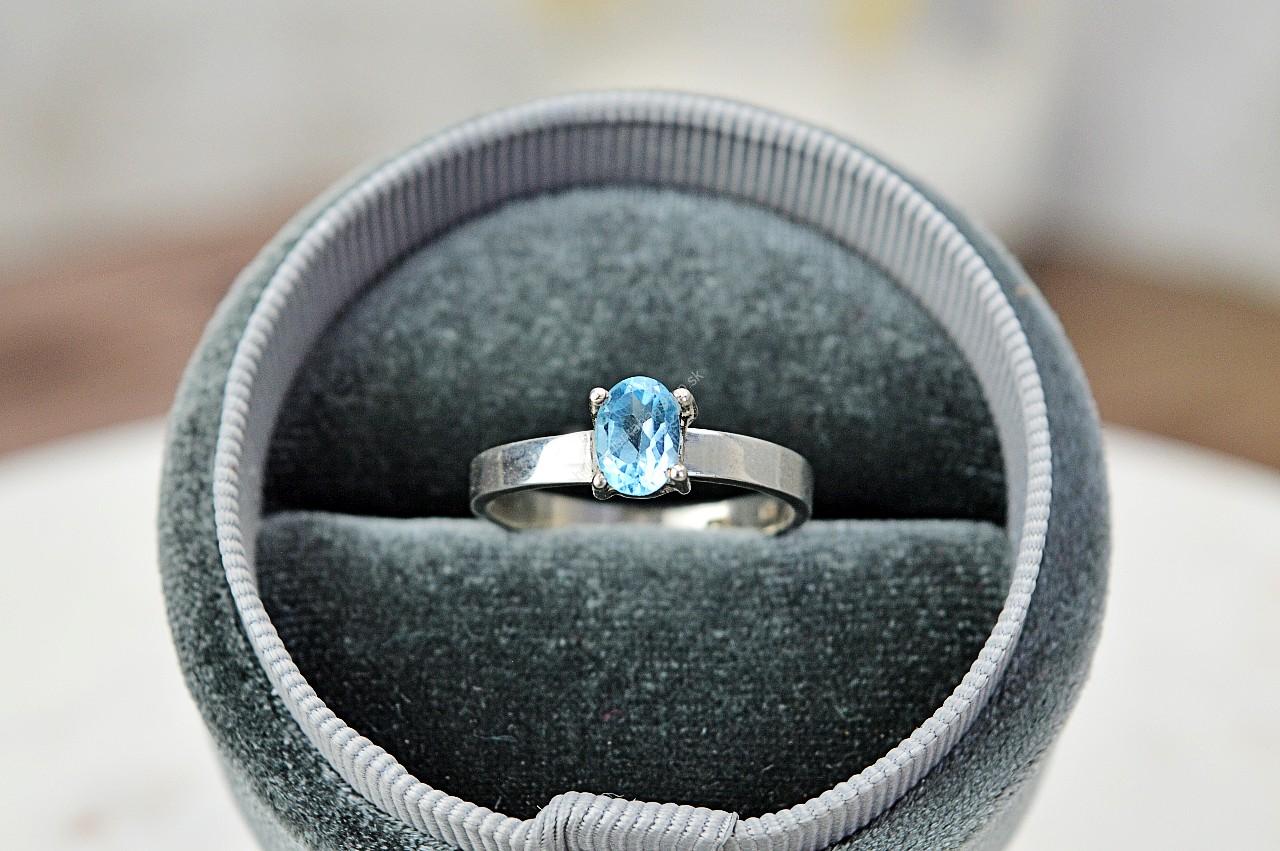 Strieborný prsteň TOPAZ MODRÝ Briliant #4- Nová cesta, Inšpirácia, Zmena, Spriechodnenie Meridiánov – Obrázok 2