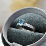 Strieborný prsteň TOPAZ MODRÝ Briliant  #4- Nová cesta, Inšpirácia, Zmena, Spriechodnenie Meridiánov