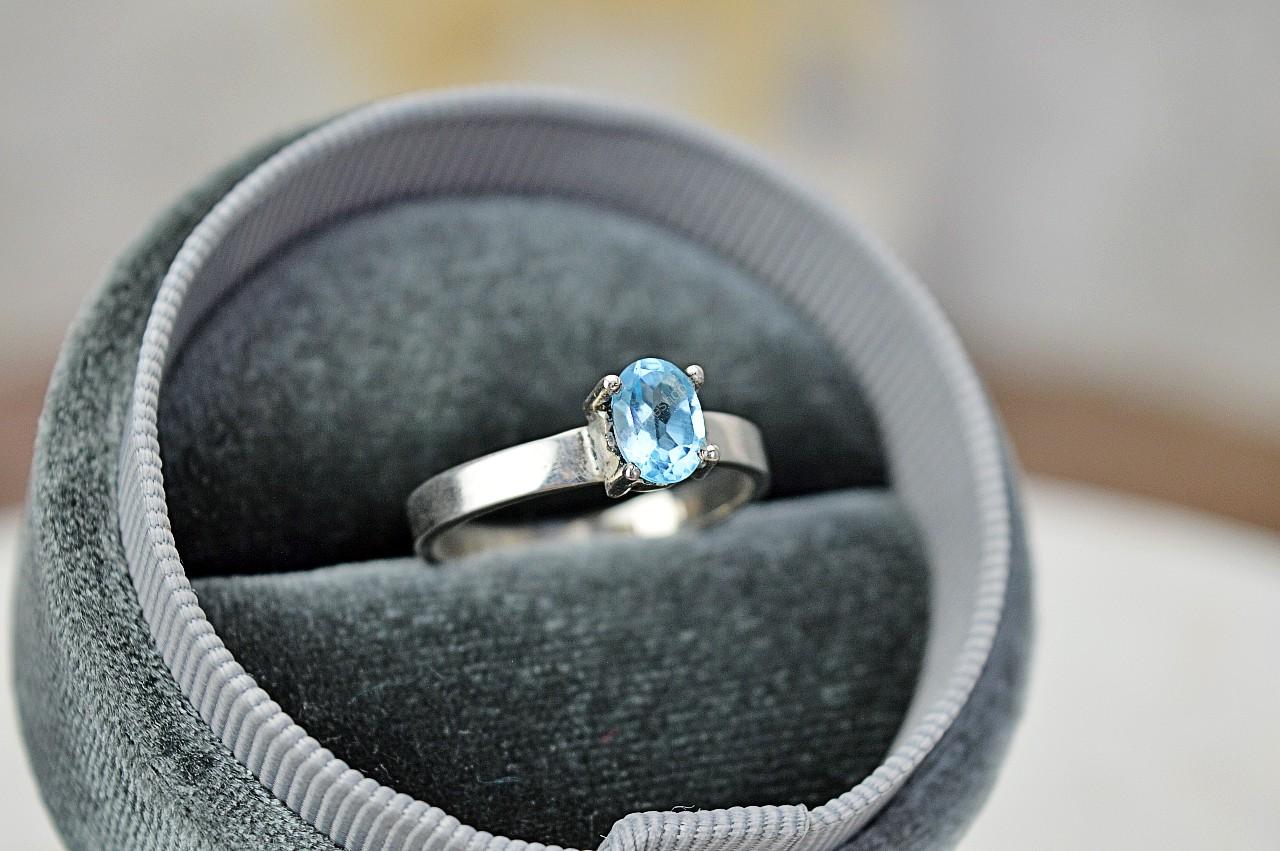 Strieborný prsteň TOPAZ MODRÝ Briliant #4- Nová cesta, Inšpirácia, Zmena, Spriechodnenie Meridiánov – Obrázok 3