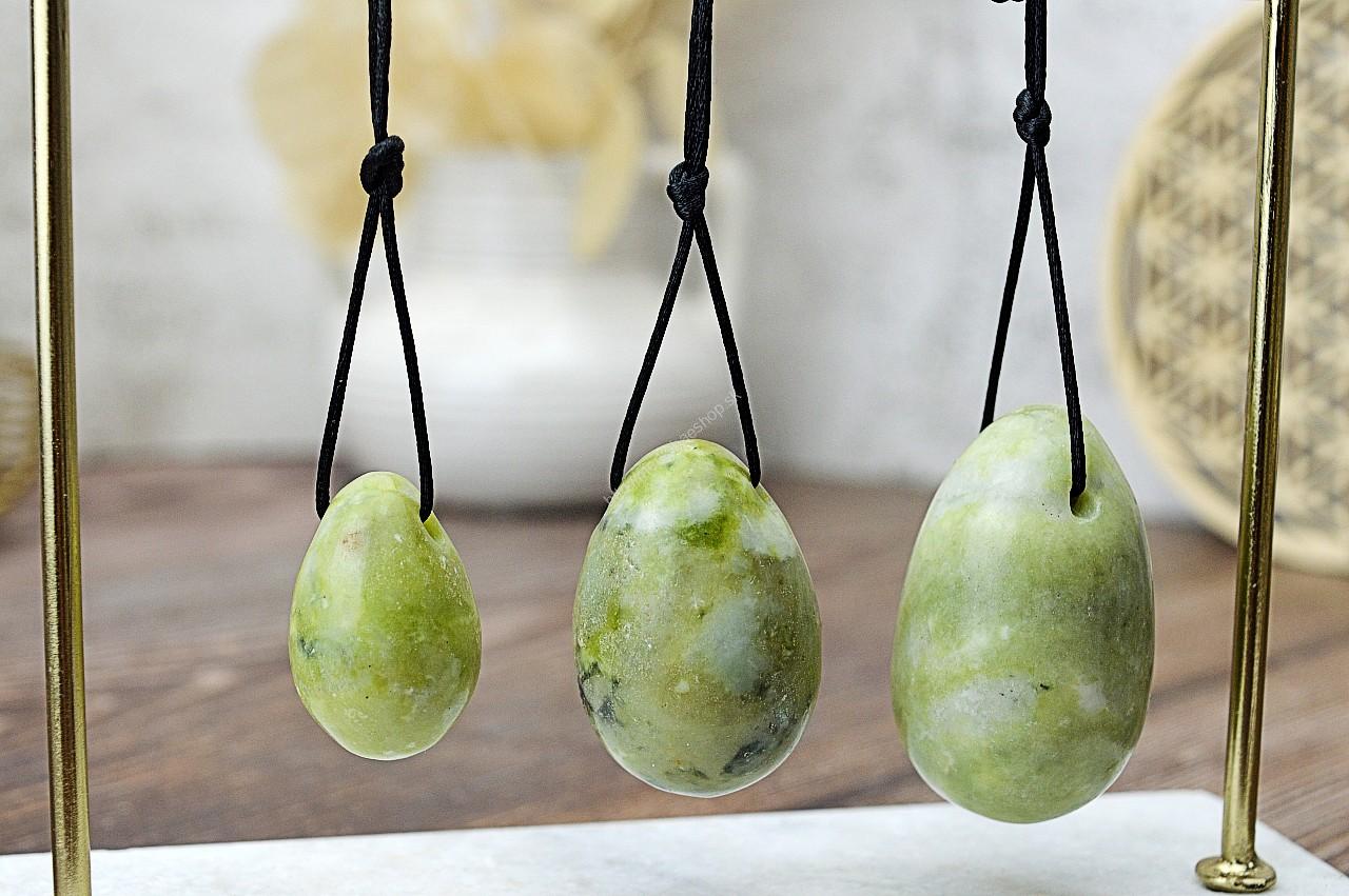 Sada YONI vajíčok NEFRIT/JADE- Zdravie, Prebudenie Vášne, Vitality, Sebavedomia, Ženskej energie