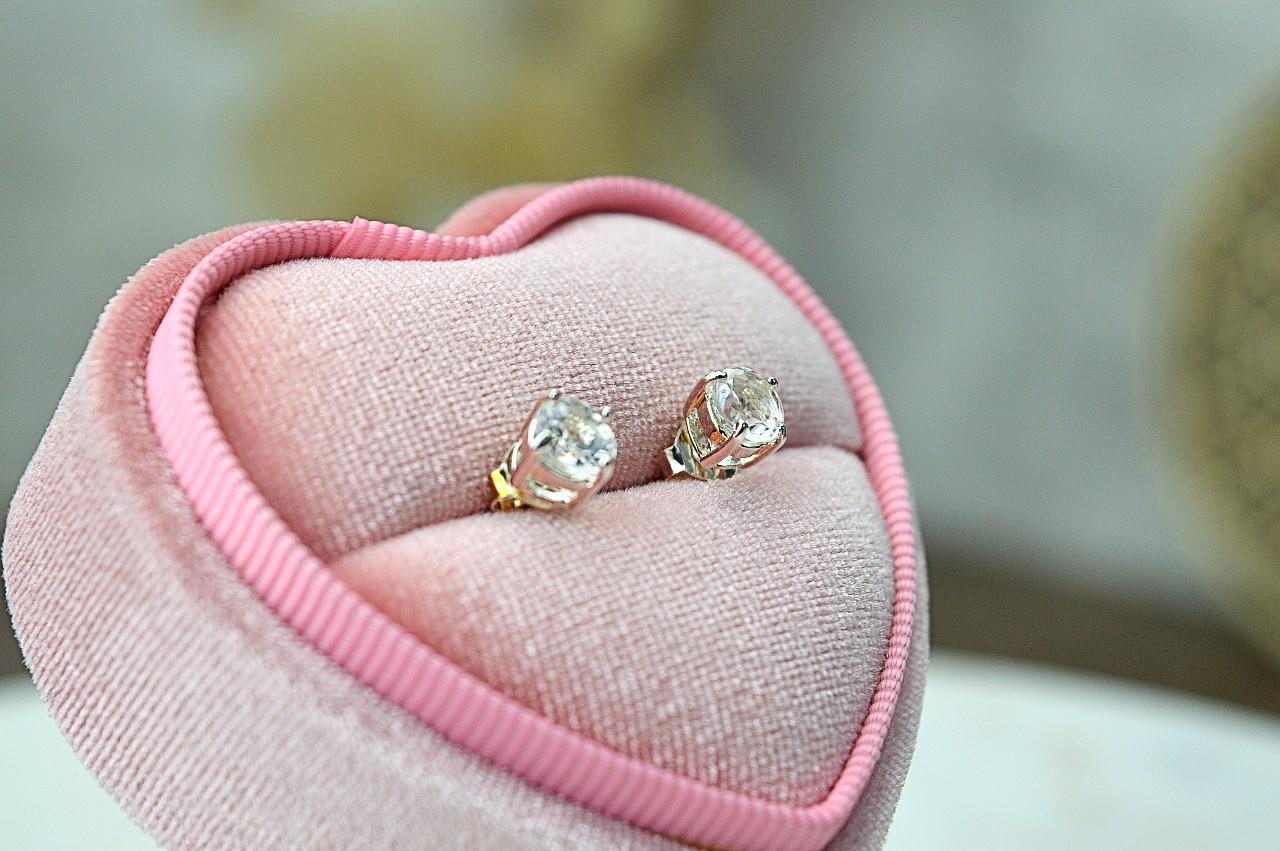 Napichovacie náušničky KRIŠTÁĽ Briliantový brus Ag925/1000 -Svetlo na Zemi, Majster liečiteľ, Manifestovanie, Sila, Energia, Ochrana