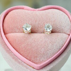 Napichovacie náušničky KRIŠTÁĽ Briliantový brus Ag925/1000 -Svetlo na Zemi, Majster liečiteľ, Manifestovanie, Sila, Energia, Ochrana