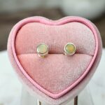 Strieborné napichovacie náušnice Austrálsky OPÁL Briliantový brus - Krása, Anjeli, Šťastie, Emocionálna úľava