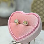 Strieborné napichovacie náušnice Austrálsky OPÁL Briliantový brus  - Krása, Anjeli, Šťastie, Emocionálna úľava