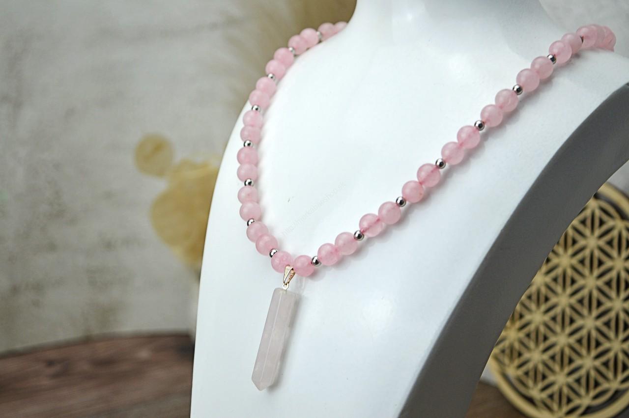 RUŽENÍNOVÝ náhrdelník - Obelisk Lásky – Obrázok 3