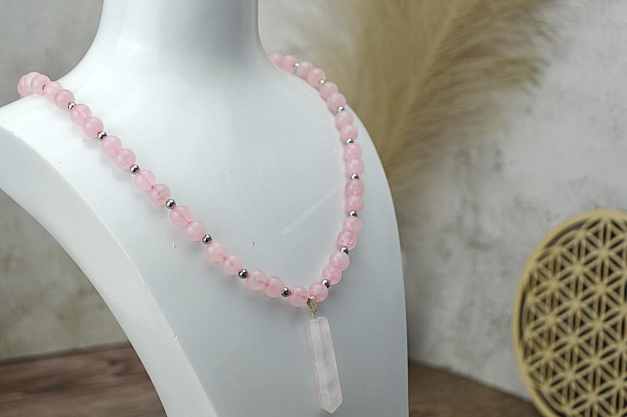 RUŽENÍNOVÝ náhrdelník - Obelisk Lásky