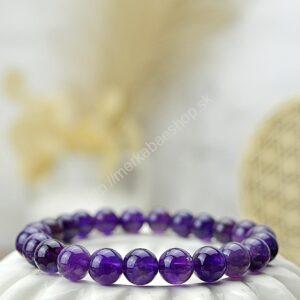 náramok AMETYST Extra Kvalita - Božskosť, Intuícia, Rovnováha, pokojný Spánok