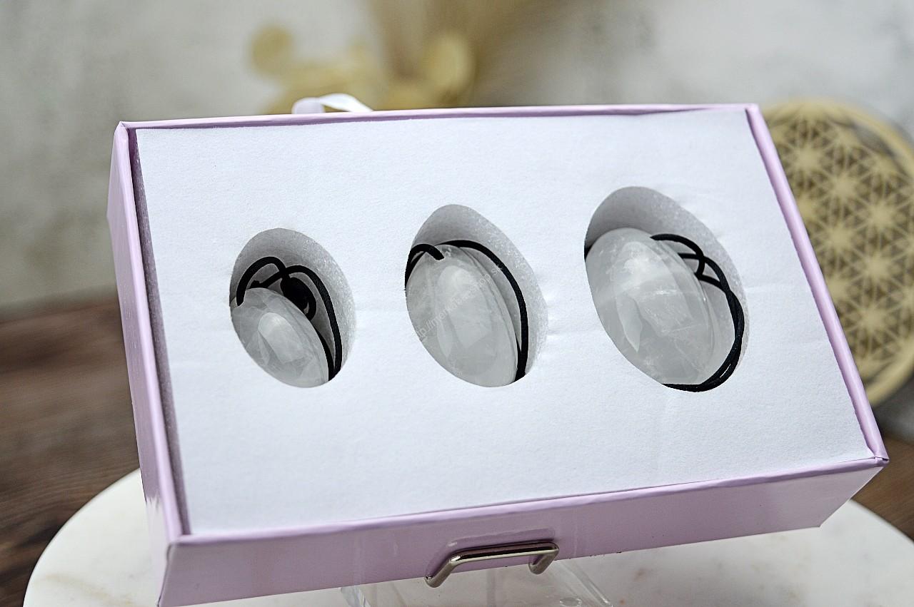 sada YONI vajíčok KRIŠTÁĽ v darčekovej krabičke- Energia, Prebudenie Vášne, Vitality, Sebavedomia, Ženskej energie – Obrázok 2