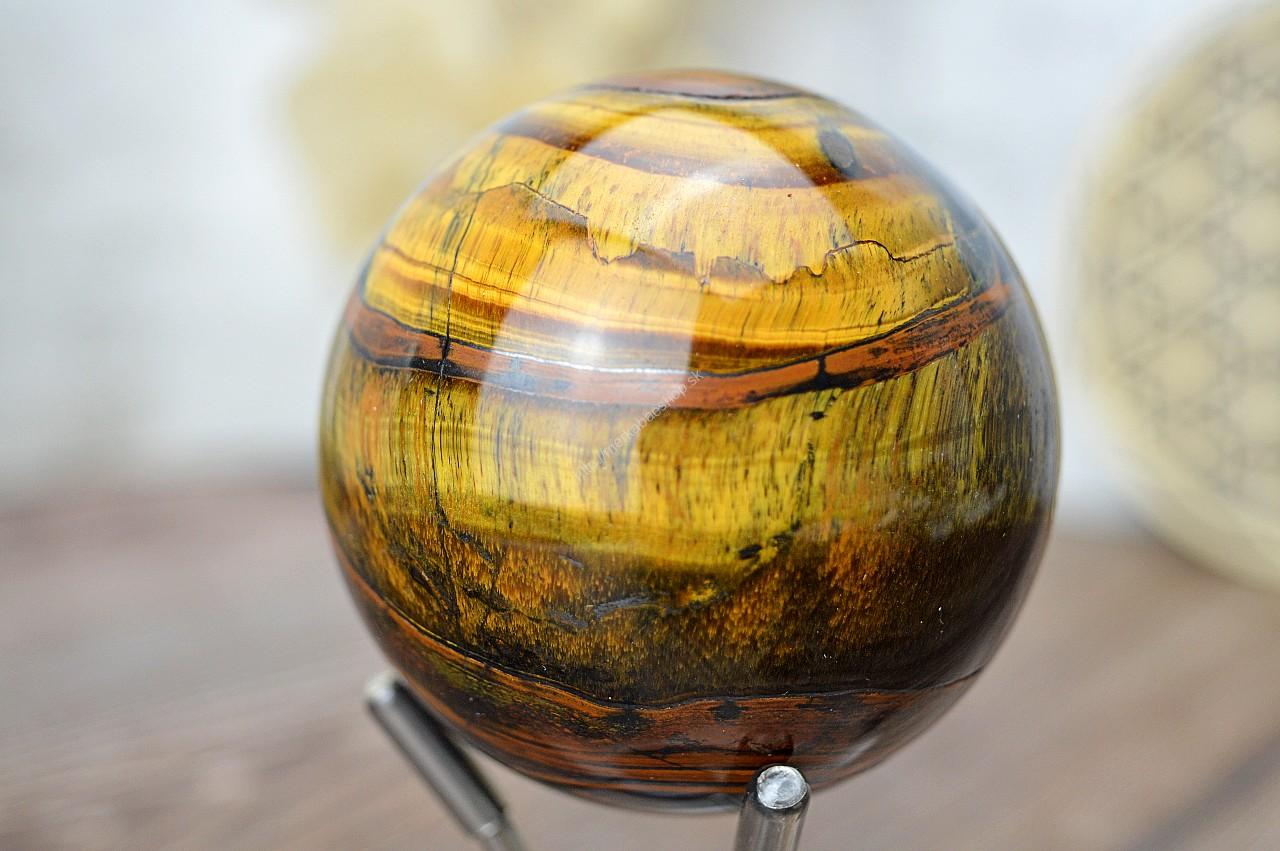 Guľa TIGRIE OKO + SOKOLIE OKO #1 – Silná Ochrana, Sila, Šťastie, Priebojnosť, Odvaha, Intuícia, Hojnosť – Obrázok 2