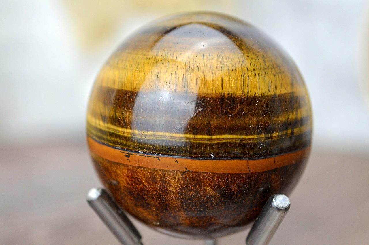 Guľa TIGRIE OKO #2 – Silná Ochrana, Sila, Šťastie, Priebojnosť, Odvaha, Intuícia – Obrázok 2