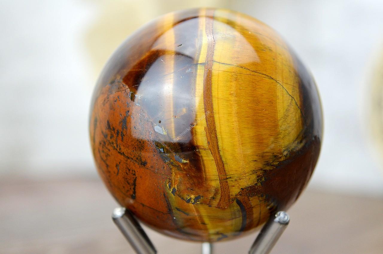 Guľa TIGRIE OKO #3 – Silná Ochrana, Sila, Šťastie, Priebojnosť, Odvaha, Intuícia – Obrázok 2