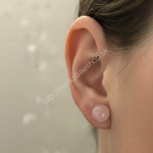 Strieborné napichovacie náušnice RUŽENÍN - Bezpodmienečná Láska, Sebaláska, Odpustenie, Radosť, Srdcová Čakra