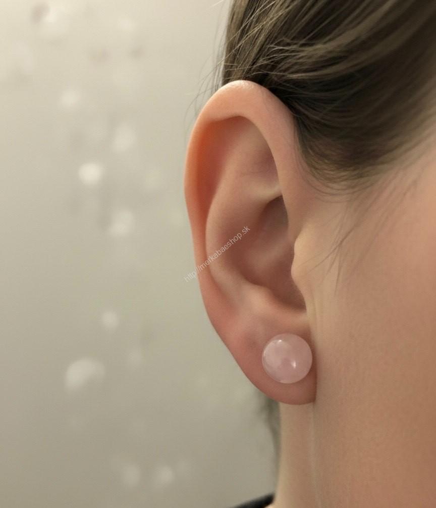 Strieborné napichovacie náušnice RUŽENÍN - Bezpodmienečná Láska, Sebaláska, Odpustenie, Radosť, Srdcová Čakra