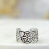 Prsteň Kvet života z Chirurgickej / nerezovej ocele Strieborný #2