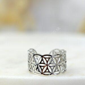 Prsteň Kvet života z Chirurgickej / nerezovej ocele Strieborný #2