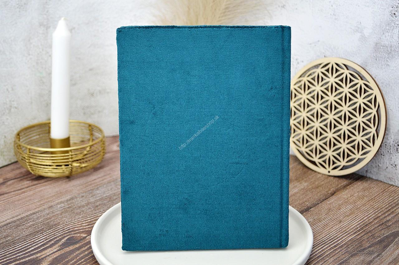 Zamatový zápisnik Semeno Života - Petrolejový – Obrázok 3