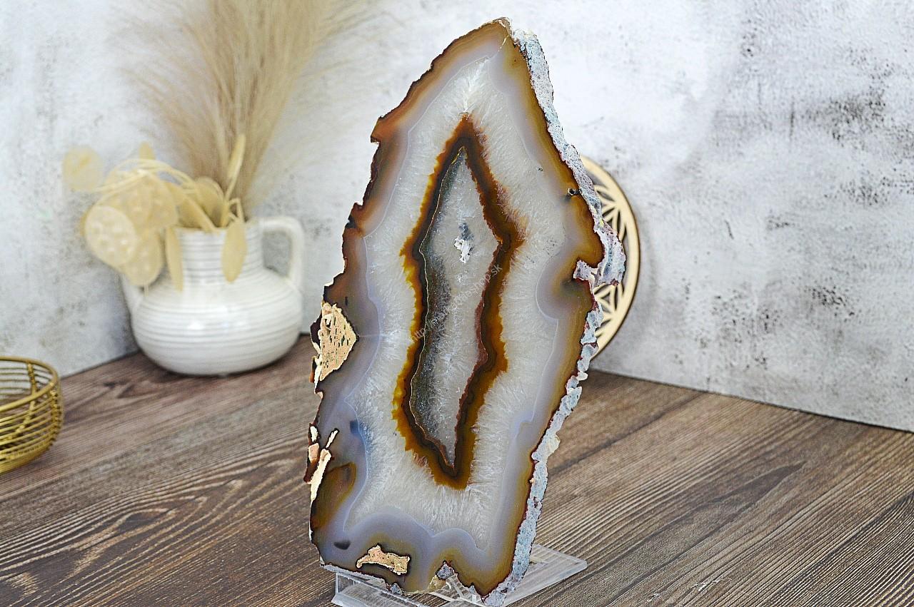 ACHÁT plát CRAZY LACE 24,5 cm #4 - Sebavedomie, Kreativita, Uvoľnenie Emócií, Rovnováha Jin a Jang