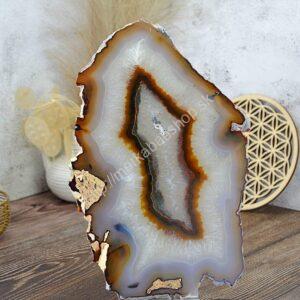 ACHÁT plát CRAZY LACE 24,5 cm #4 - Sebavedomie, Kreativita, Uvoľnenie Emócií, Rovnováha Jin a Jang