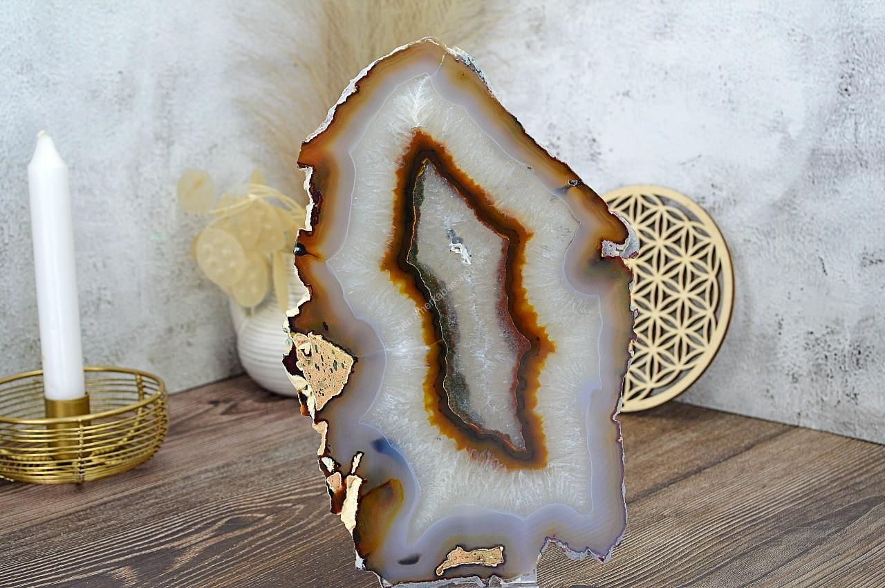 ACHÁT plát CRAZY LACE 24,5 cm #4 - Sebavedomie, Kreativita, Uvoľnenie Emócií, Rovnováha Jin a Jang