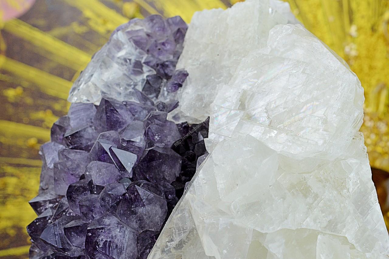 Zbierková Drúza AMETYST s KALCITOM 9,5 kg - Radosť, Vzťahy, Intuícia, Rovnováha, pokojný Spánok – Obrázok 5