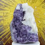 Zbierková Drúza AMETYST s KALCITOM 9,5 kg - Radosť, Vzťahy, Intuícia, Rovnováha, pokojný Spánok