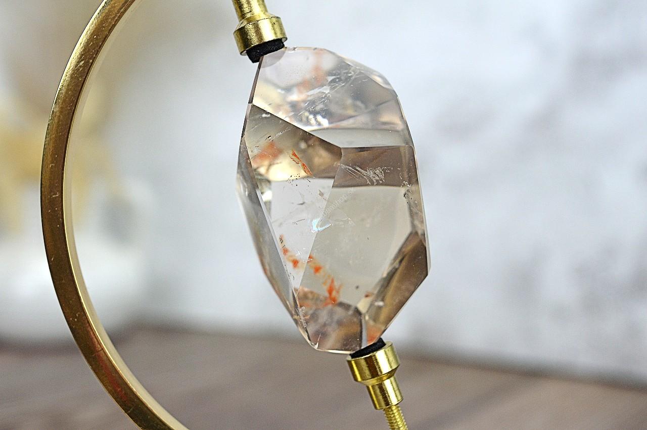 Majster Liečiteľ KRIŠTÁĽ Diamant s inklúziou HEMATITU #6- Svetlo na Zemi, Manifestovanie, Sila, Energia, Ochrana – Obrázok 2