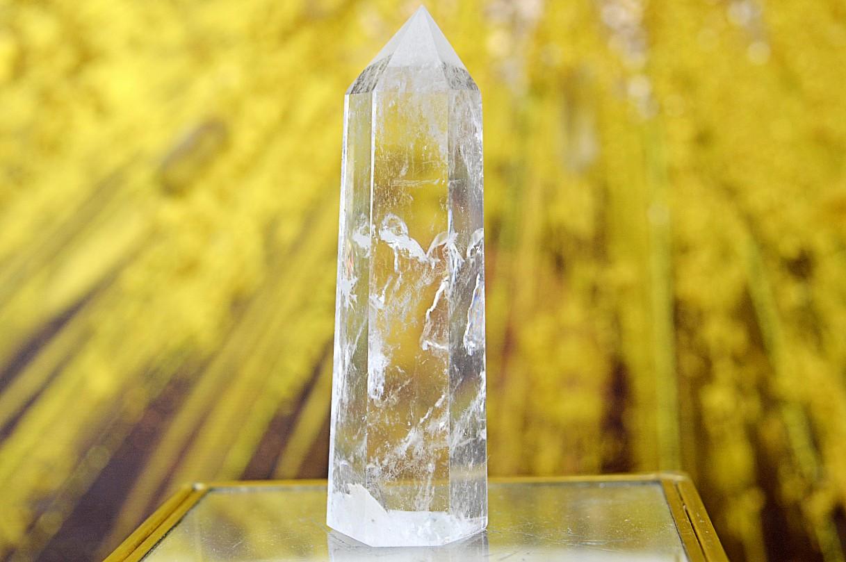 KRIŠTÁĽOVÝ OBELISK #34 - Svetlo na Zemi, Manifestovanie, Sila, Energia, Ochrana - Extra Kvalita-