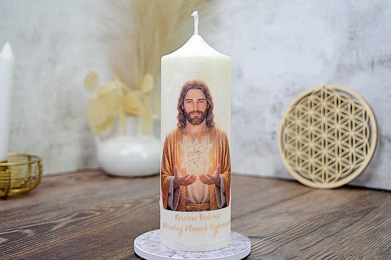 Sviečka KRISTOVO VEDOMIE - Aktivačný Plameň Uzdravenia + Kadidlo