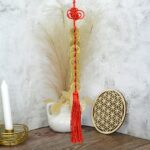 FENG SHUI Závesný talizman - Nekonečný Tok 9 Mincí pre Stabilitu Prosperity a Životná Harmónia