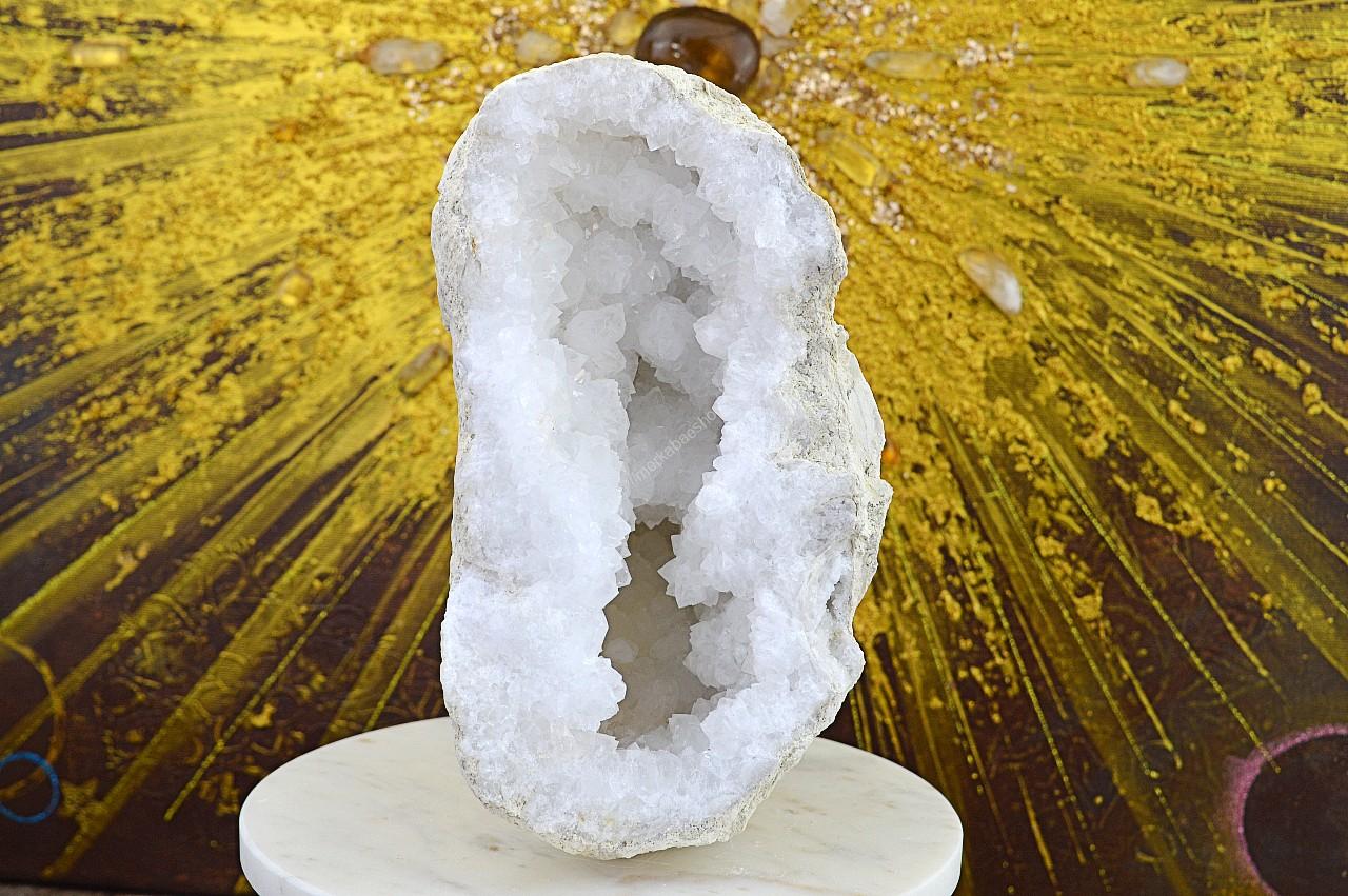 KRIŠTÁĽOVÁ geóda #2 - 3,36 kg - Svetlo na Zemi, Manifestovanie, Sila, Energia, Ochrana – Extra Kvalita- – Obrázok 4