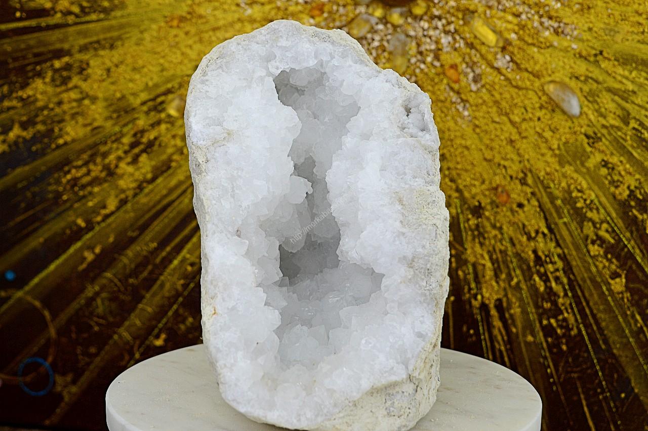 KRIŠTÁĽOVÁ geóda #3 - 3,31 kg - Svetlo na Zemi, Manifestovanie, Sila, Energia, Ochrana – Extra Kvalita- – Obrázok 4