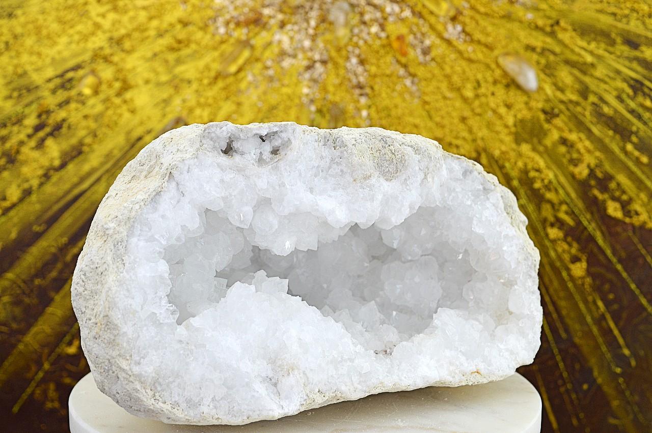 KRIŠTÁĽOVÁ geóda #3 - 3,31 kg - Svetlo na Zemi, Manifestovanie, Sila, Energia, Ochrana – Extra Kvalita- – Obrázok 3