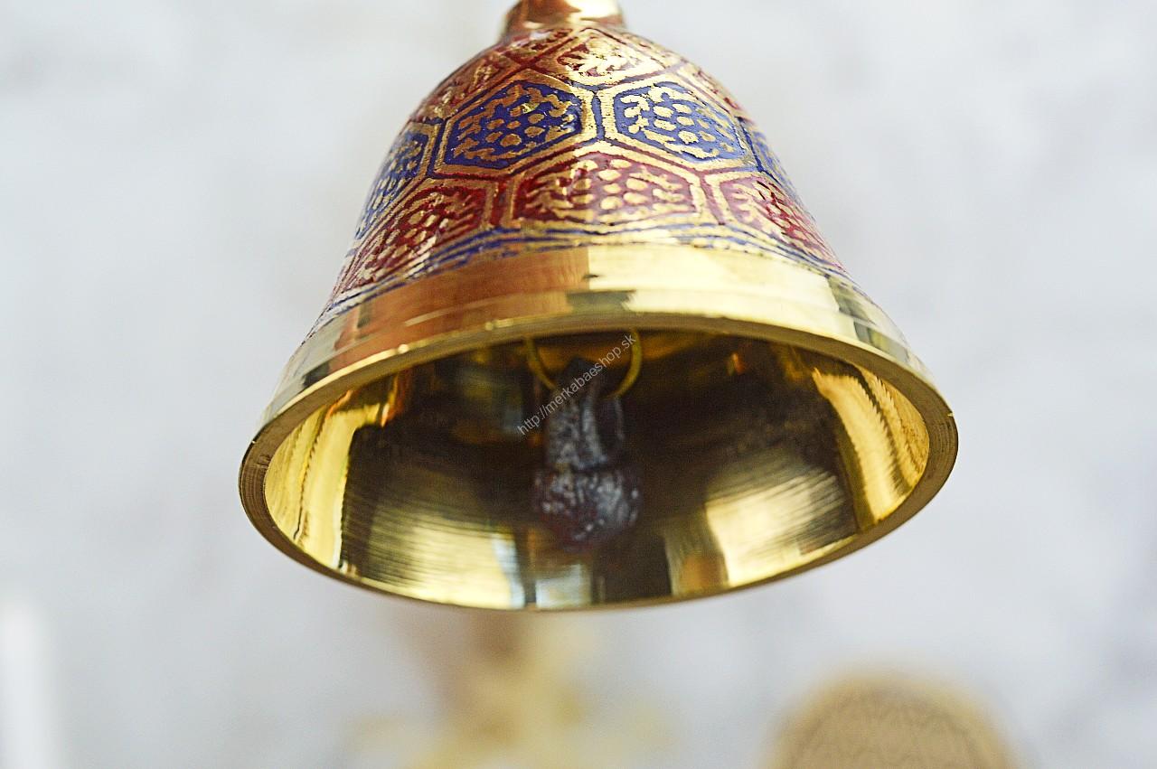 Zlatý rituálny mosadzný ZVON - gravírovaný #2