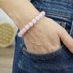 náramok fazetovaný KUNZIT- Bezpodmienečná Božská láska, Liečenie traumy, Emocionálne liečenie, Ochrana Aury, Vysoké Vibrácie