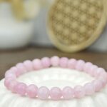 náramok fazetovaný KUNZIT- Bezpodmienečná Božská láska, Liečenie traumy, Emocionálne liečenie, Ochrana Aury, Vysoké Vibrácie