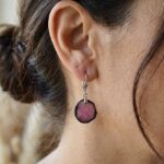 Strieborné náušnice RUBÍN Ag925 #3 - Aktivátor Koreňovej čakry, magnet na Hojnosť a Ochranca životnej Energie