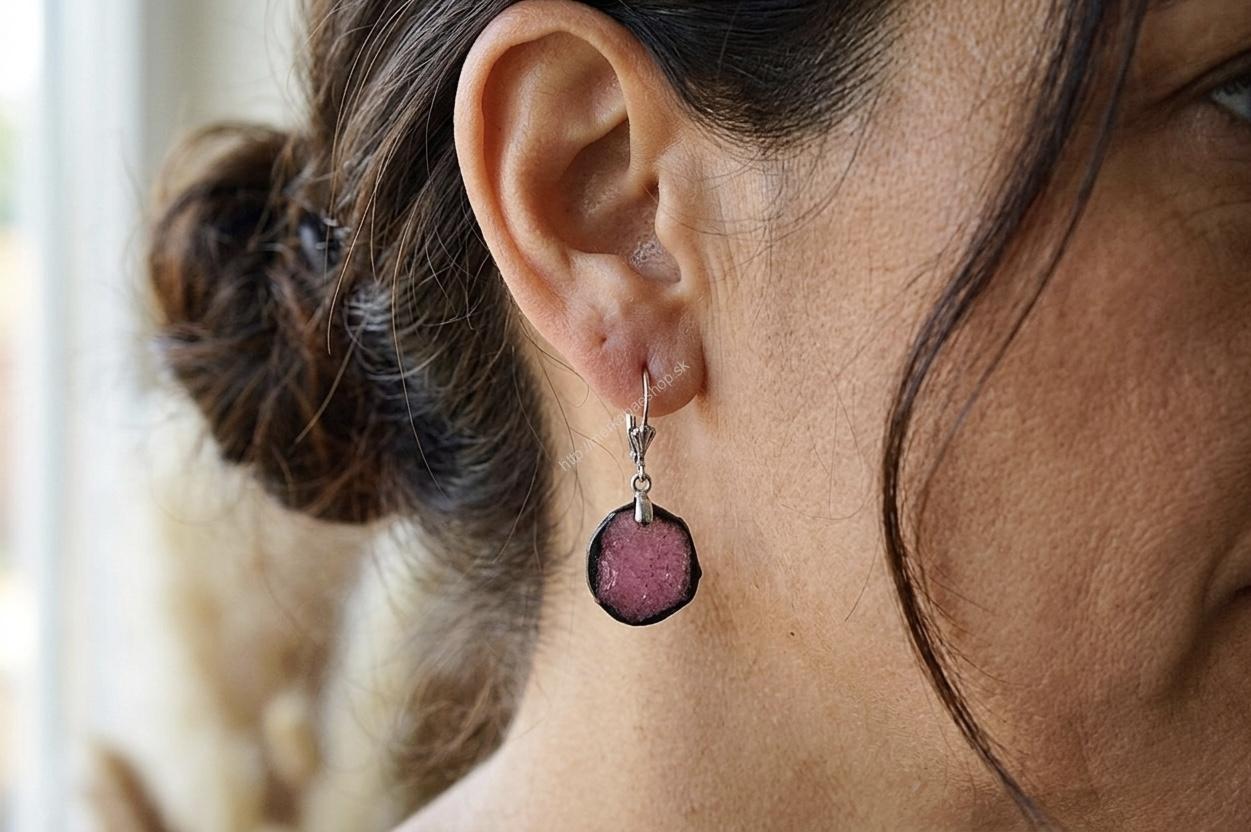 Strieborné náušnice RUBÍN Ag925 #3 - Aktivátor Koreňovej čakry, magnet na Hojnosť a Ochranca životnej Energie