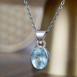 Strieborný prívesok AKVAMARÍN Briliant #5- Energetický štít Aury, Upokojenie, Komunikácia, Uvoľnenie starých vzorcov