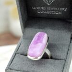 Strieborný prsteň KUNZIT #1- Bezpodmienečná Božská láska, Liečenie traumy, Emocionálne liečenie, Ochrana Aury, Vysoké Vibrácie