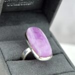 Strieborný prsteň KUNZIT #1- Bezpodmienečná Božská láska, Liečenie traumy, Emocionálne liečenie, Ochrana Aury, Vysoké Vibrácie