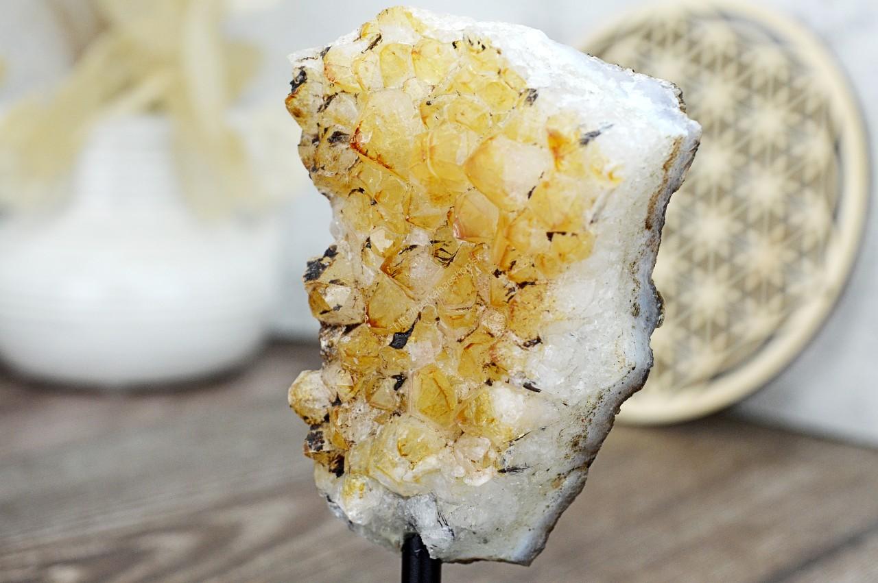 CITRÍN drúza na stojane #1- Hojnosť, Radosť, Šťastie, Zdravé trávenie, Znižuje Strach a Obavy